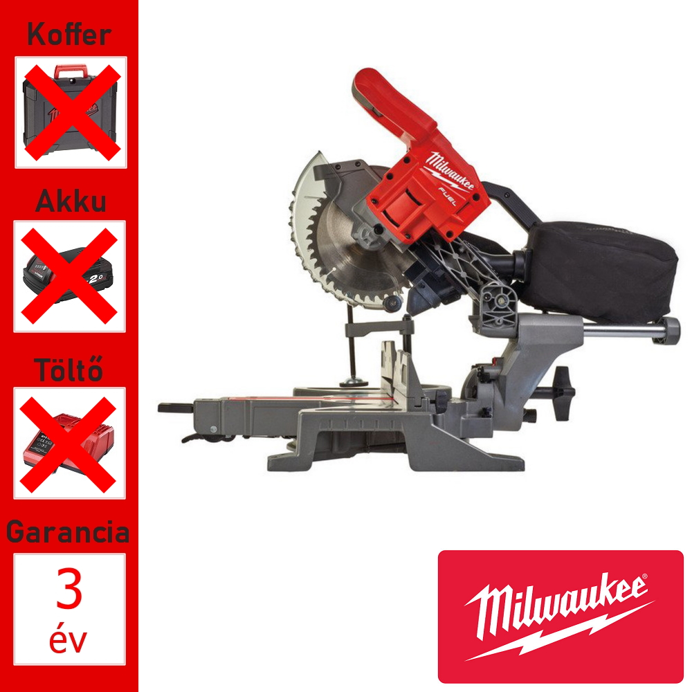 Milwaukee 18V akkus gérvágó géptest, 190mm fűrészlap
